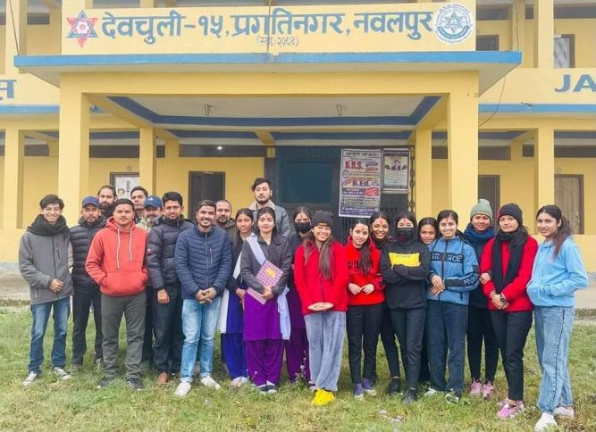 स्ववियु निर्वाचन नजिकिदा नेविसंघ नवलपुरको संगठन विस्तार तिव्र