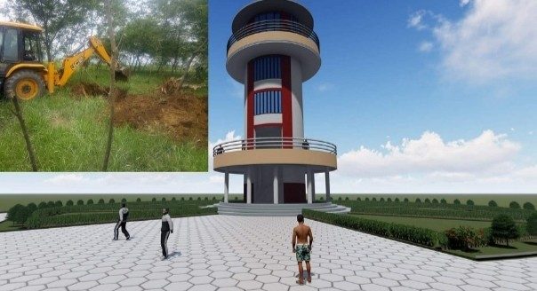मध्यविन्दु नगरपालिकाको नारायणी किनारमा भ्यु टावर बन्दै