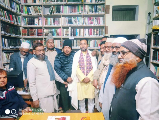 राष्ट्रीय मदरसा संघले सांसद फारुकी लाई गर्यो सम्मान