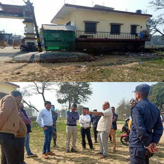 महेशपुर सिमा नाका क्षेत्रको दशगजामा भारतले निर्माण गर्‍यो भौतिक संरचना