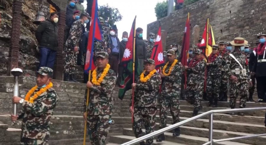 गोरखादेखि काठमाडौंसम्म पृथ्वीनारायण शाह हिँडेको बाटोमा सेनाको पदयात्रा